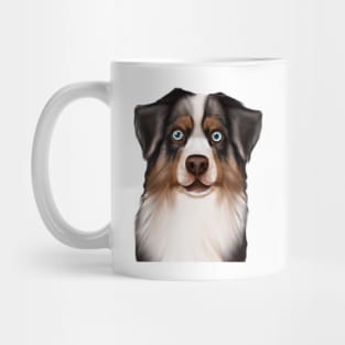 Cute Australian Shepherd Drawing Mug